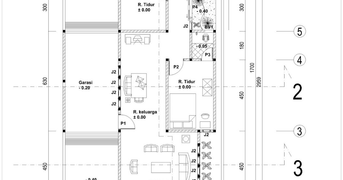 Denah Rumah Tinggal Ukuran M Lahan M Denah Rumah Tinggal Ukuran M Lahan M